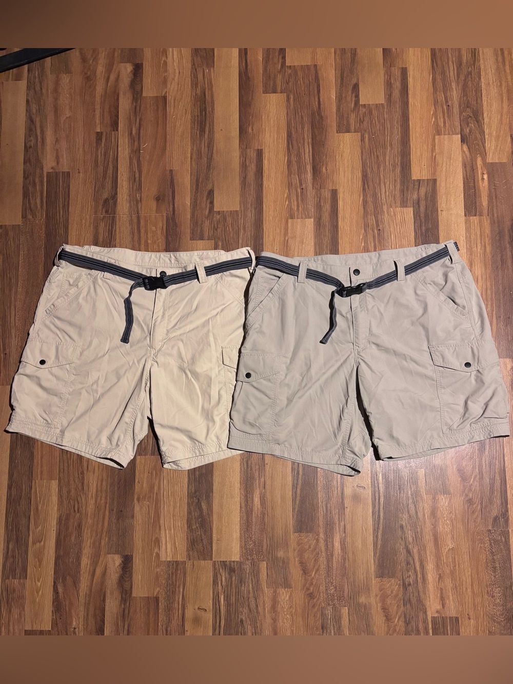 Duluth Trading Mens 42 Cargo Shorts Nylon Belted Hiking Outdoor Set Of 2